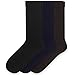 Sugar Free Sox Mens Assorted 3 Pack Health Socks | Diabetic Socks (Shoe Size 7-12, Color Black/Navy/Brown)