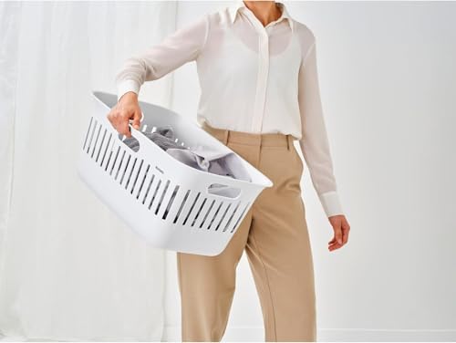 Panier a linge 40 L Brabantia pliable blanc gain de place
