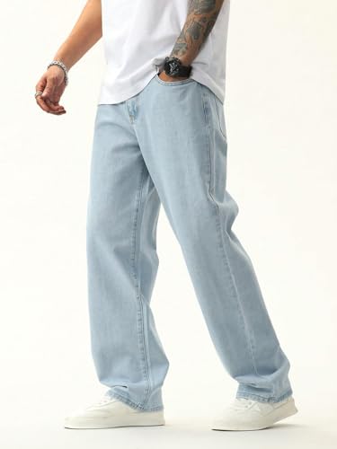 Image of AFT Torpedo Jeans for Men || Stretchable Cotton Blend Denim Fabric || Men Joker Series ||Loose Fit Baggy Style Jeans for Men||Jeans||