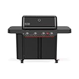 Weber Genesis® E‑430 Gas Grill Stealth® Edition (Liquid Propane) for Outdoor Cooking, Premium 4‑Burner – Porcelain-Enameled Cast-Iron Grates, PureBlu, Sear Zone with Weber Crafted® Frame Kit