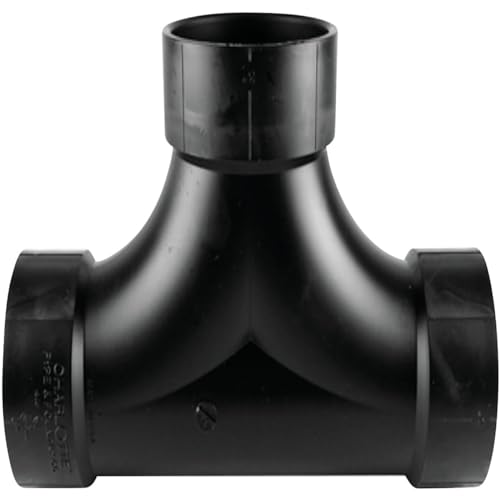 Charlotte Pipe 3 in. Schedule 40 3 in. Dia. x Hub Hub ABS DWV Flush Cleanout Tee