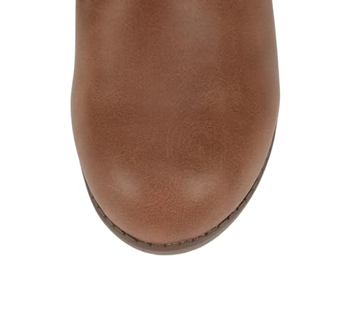 Image of Soda Second Lug Sole Chunky Heel Combat Ankle Bootie Lace up w /Side Zipper