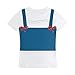 GRAJTCIN Short Sleeve Novelty Bavarian Oktoberfest T-Shirt German Bavarian Beer Festival Printed Costumes for Women (Large,Blue)
