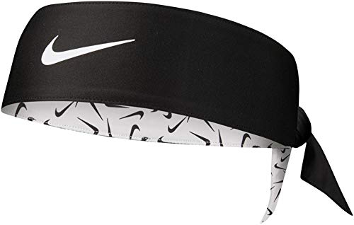NIKE Swoosh DRI-FIT Printed Reversible Head Tie - Unisex - Sweat Wicking - One Size Fits All Multi-Coloured