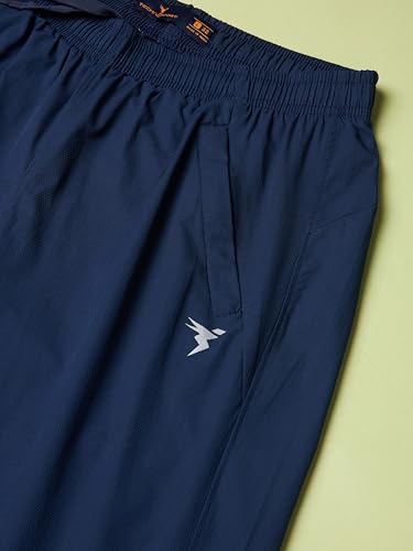 Image of TECHNOSPORT Men Mid Rise Regular Fit Solid Stretchable Joggers, Techno Dry for Regular Use and Sports