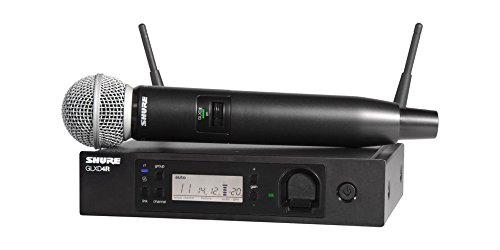 Shure GLXD24R/B87A Microphone System with GLXD4R Rack Mount Receiver and GLXD2 Handheld Transmitter with BETA87A Vocal Mic Capsule