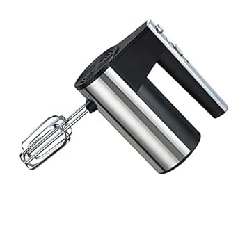 Flobiz Electric Hand Mixer with 5 Speed Control Dough Hooks & Detachable Stainless-Steel Finish Beater & 