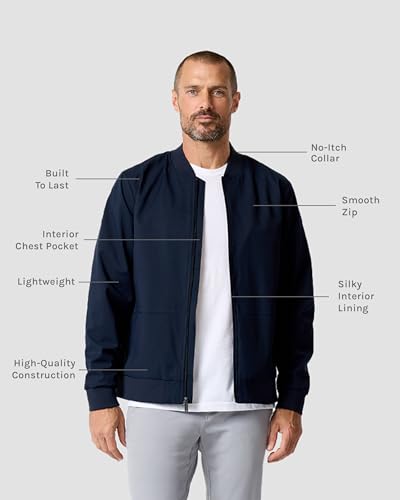 INTO THE AM Lightweight Bomber Jacket Men S-4XL Light Casual Stylish Zip-Up Windbreaker Fall Jackets3