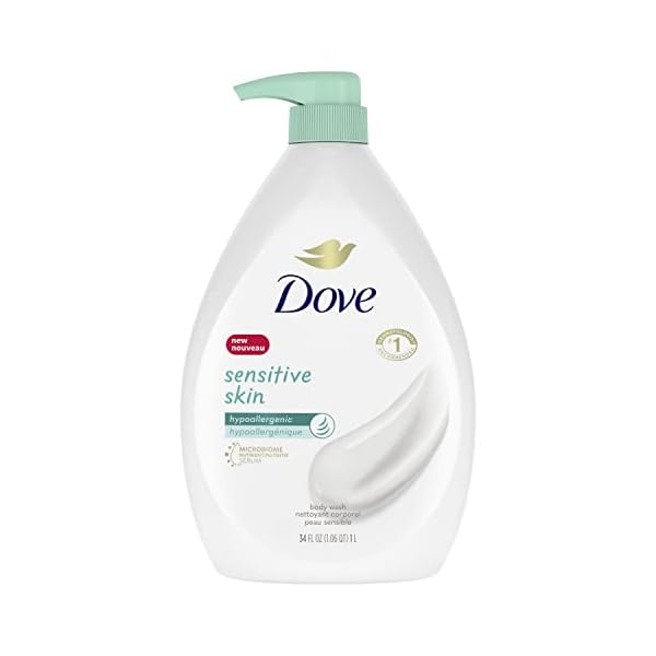 Dove Hypoallergenic Body Wash To Moisturize Sensitive Skin Body Wash For Sensitive Skin Sulfate And Paraben Free 34oz