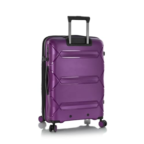 Heys Milos Durable and lightweight luggage, made with Duraflex impact-resistant material, TSA Combination Lock, Dual Spinner Wheels, and Expandable, Plum, 26-Inch, Medium Check-In2
