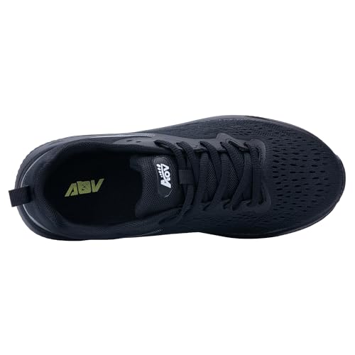 Image of IIV Women Walking Shoes with Arch Support,Plantar Fasciitis Tennis Shoes Comfortable Orthotic Casual Sneakers Solid Black Size 9