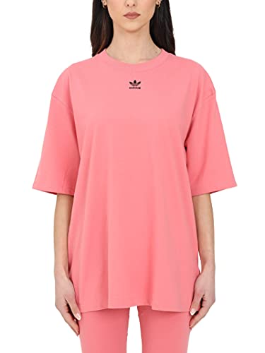 T-shirt adidas H13877 pour femme couleur rose brume en coton
