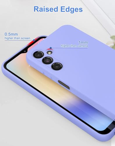 Image of DIZORO Microfiber Candy Case Compatible for Samsung S24 fe Smooth Touch Cushion Liquid Soft Silicone Gel Rubber Phone Cases Non-Slip Full Body Protective Shockproof Back Cover (New Purple)