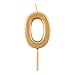 Caspari Number Candle, 0, Gold