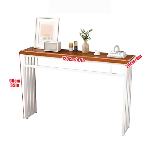 Mesa consola extra estrecha para pasillos pequeños y recibidores 3