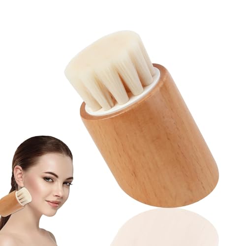 Cepillo facial para cepillado en seco Cepillo exfoliante suave para la piel Cepillo facial de cerdas 100% naturales madera de haya Promueve la salud de la piel de forma sostenible.