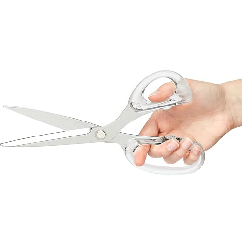 OfficeGoods Schere aus Acryl und Edelstahl, 22,9 cm, modernes Design für das stilvolle Zuhause, Büro oder die Schule, perfekt für Kunst und Handwerk, Scrapbooking, Stoff und Nähen, Silber