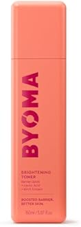 BYOMA Brightening Toner - Gently Exfoliating & Hydrating Facial Treatment with Lipids & Lactic Acid - Alcohol-Free for Barrier Repair - 5.07 Fl. Oz