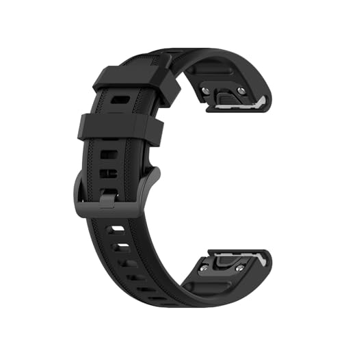 Panda Bobo Straps for Garmin Fenix 7S 6S 6S Pro 5S 5S Plus Instinct 2S Watch Strap Silicone Band (Black) - Image 3