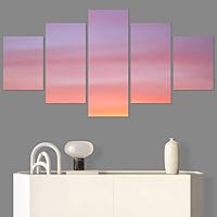 SIGNWIN 5 Panel Canvas Wall Art Colors of The Sky for Home Decorations Ready to Hang - 60