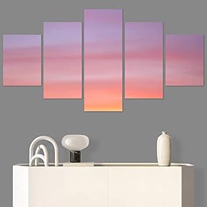SIGNWIN 5 Panel Canvas Wall Art Colors of...