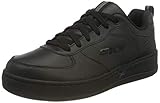 Material: Rindsleder Skechers Damen Sport Court 92 Sneaker, Schwarzes Leder, 40 EU