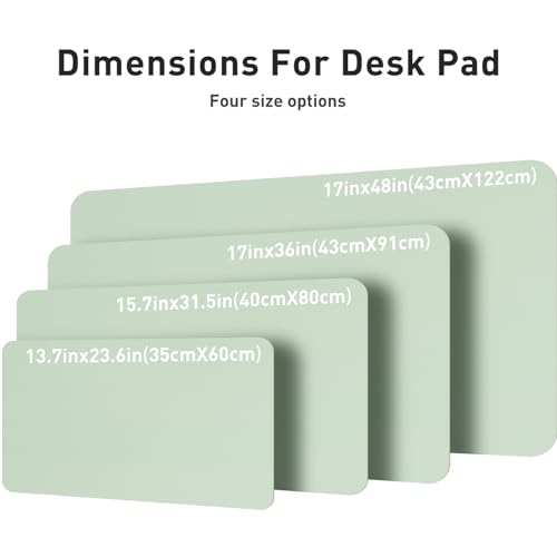 Image of Aothia Large PU Leather Desk Pad Protector - Non-Slip Mouse Pad & Writing Mat for Office /Home, Waterproof, Easy to Clean (23.6 inch x 13.7 inch, Aqua)