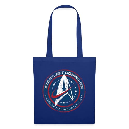 Spreadshirt Star Trek Discovery Abzeichen Sternenflotte Stoffbeutel, One size, Royalblau