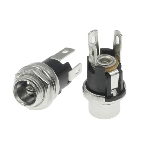 Conector hembra CC 5.5x2.5mm con tapa impermeable para reparar fuentes de alimentación 3