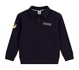 Petit Bateau Sweatshirt esprit polo enfant en coton uni
