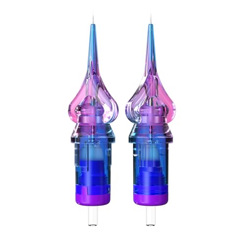 Mast Heart Tattoo Needles Cartridges 20Pcs Disposable Round Liner 1201RL Long Tips for Precision & Style