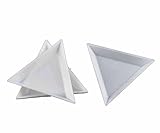 20 Bead Sorting Trays Triangle White Plastic 3x3x3 Inch