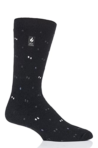 HEAT HOLDERS Men's Micro Pattern ULTRA LITE Socks | Warm + Soft, Hiking, Cabin, Cozy at Home Socks