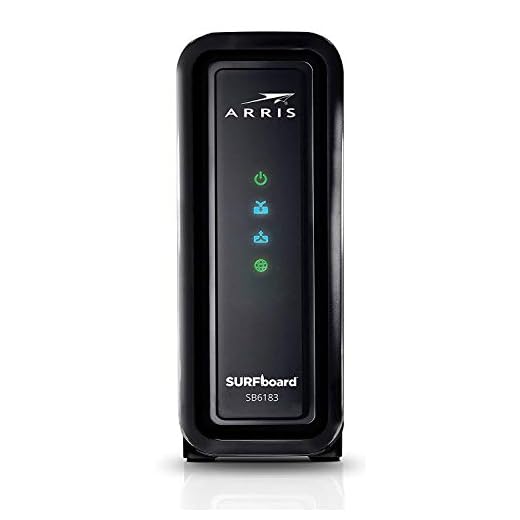 ARRIS SURFboard SB6183-RB DOCSIS 3.0 16x4 Gigabit Cable Modem, Comcast Xfinity, Cox, Spectrum and more, 1 Gbps Port, 400 Mbps Max Internet Speed, Easy Set-up with SURFboard Central App BLK - RENEWED