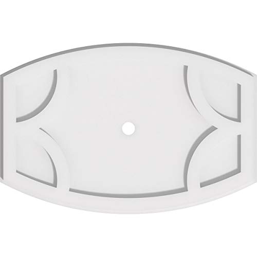 Image of Ekena Millwork CMP20X13KY-01000 Kailey Architectural Grade PVC Contemporary Urethane Ceiling Medallions 20 inchW x 13 3 /8 inchH x 1 inchID x 10 3 /4 inchC x 1 inchP