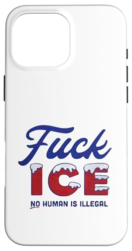 Fuck Ice Tシャツ シカゴアイスレイド Tシャツ 抗議 スマホケース iPhone 16 Pro Max 用