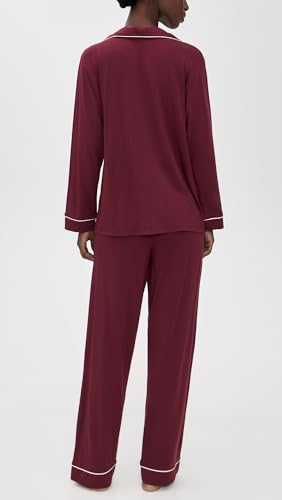 Image of Eberjey Gisele Classic Women's Pajama Set | Long Sleeve Shirt + Long Pants