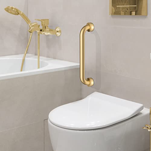 Esnbia 15“ Grab Bar Handle For Bathroom Toilet Bathtubs And Showers, Brushed Gold #TOP3