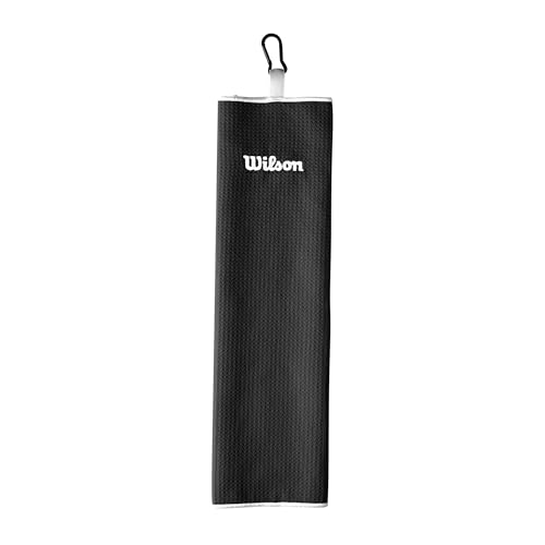 LONGRIDGE Blank Luxury 3 Falten Golf Tuch, Rot, One Size 2 Wilson Staff Unisex Golf-Handtuch, Dreifach gefaltet, TRI FOLD, Mikrofaser, Schwarz, Einheitsgröße, WGA9000102