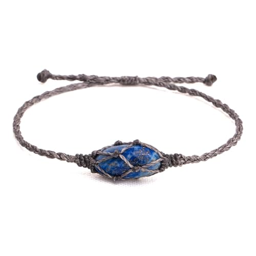 Lapis Lazuli Macramé Handmade Bracelet...