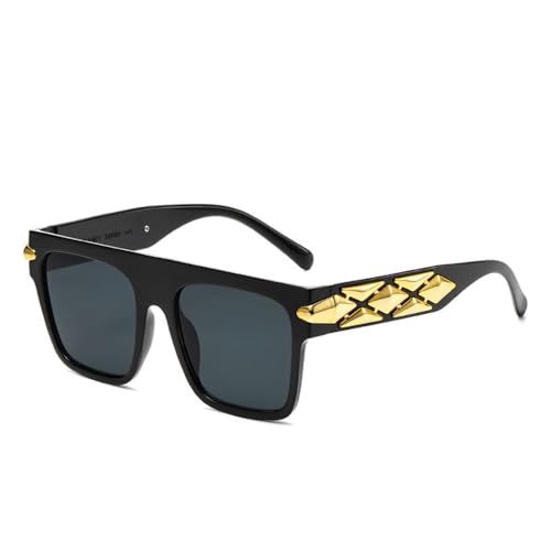 Lunettes de soleil surdimensionnées verres vintage monture unisexe légère protection totale