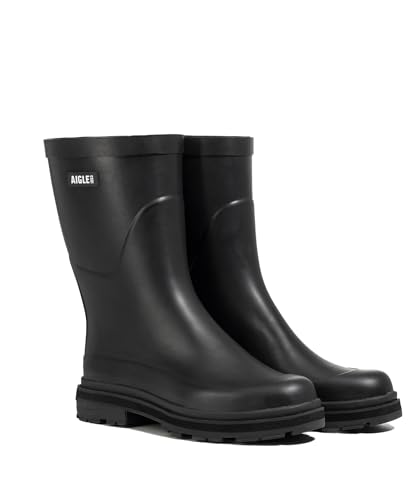 Aigle Damen Mid RainRain Boot, 9000 Black, 39 EU