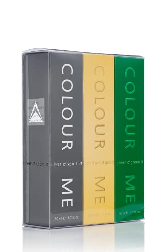 Colour Me Silver Sport/Gold Homme/Green - Fragrance for Men -...