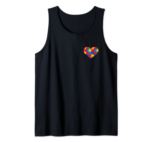 Autism Love Pocket Cute Autism Awareness Gift Autism Mom Dad Canotta