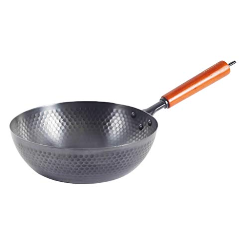 Wok de hierro fundido sin recubrimiento para cocina