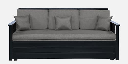 Image of Ubpon 3 Seater Metal Sofa Cum Bed with Hydraulic Storage | Single Size Sofa Cuma Bed | Metal Sofa Set for Living Room, Guest Room D10 Grey Sofa Single