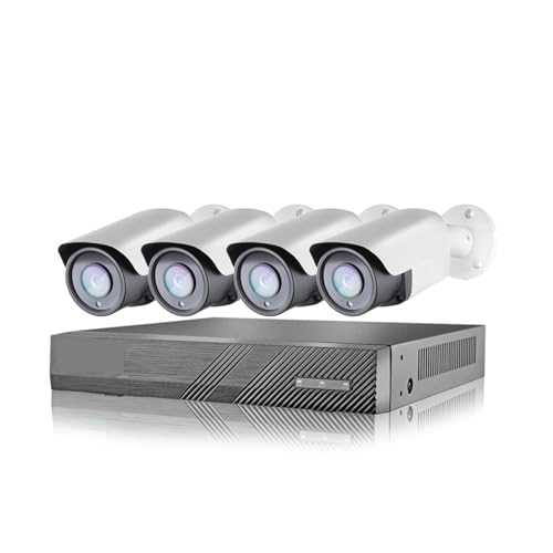 Kit de videovigilancia 5MP 25fps POE IPCamera Sistema Kits 2 4 6 8 Canales CCTV Seguridad IMAX335 H.265 NVR Cámaras de vigilancia NVR (Tamaño: None, Color: 8ch NVR y 4 Cámaras)
