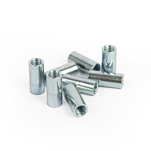 10 manguitos roscados redondos, inoxidables, tuercas de conexión, tuercas largas, manguitos roscados, manguitos espaciadores, casquillos roscados (M8 x 40)