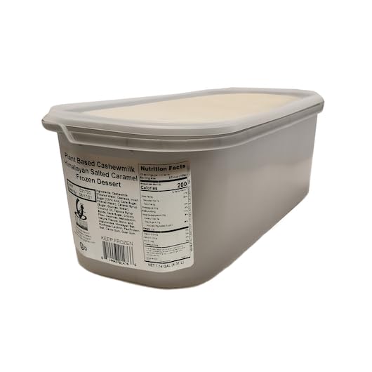Image of G.S. Gelato Gelato Tub 5 Liter, Pack of 1 (Cashew Milk Himalayan Salted Caramel)