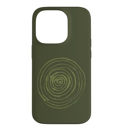 Grunge Spiral Abstract Nature Vintage y2k Earthy Green �X�}�z�P�[�X iPhone 14 Pro �p
